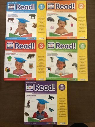 Your Baby Can Read Books Set 1 - 5 Lift A Flap / Picture Book Complete Set Titzer