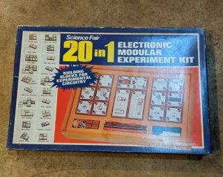 Radio Shack Science Fair 20 In 1 Electronic Modular Experiment Kit 1971 Vtg