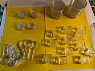 Science Lab Bundle Of Plastic Petri Dishes,  Magnifing Boxes And Glasses