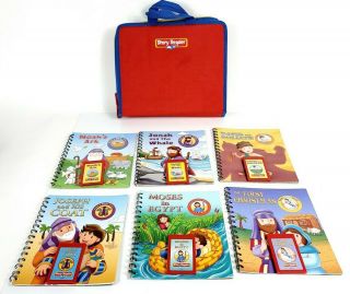 Story Reader Books And Cartridges & Bag 6 Books Bible Stories,  Moses Joseph