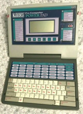 Vintage 1997 Vtech Precomputer Powerpad Kids Educational Laptop Pre - Computer Wow