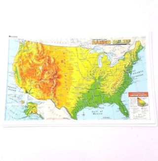 Nystrom Raised Relief Map Of The United States