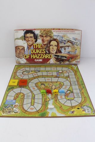 Vintage Ideal Toys 1981 Dukes Of Hazzard Board Game Complete General Lee