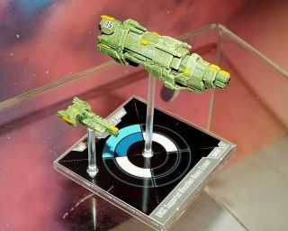Halo Fleet Battles Unsc Marathon Cruiser,  Paris Plastic Miniature Set (painted)