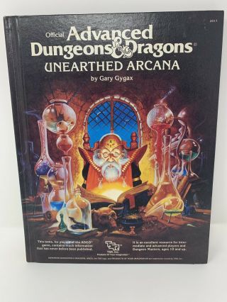 Advanced Dungeons And Dragons - Unearthed Arcana 1987 Gygax Tsr