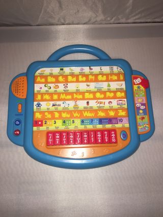 Alphabet And Numbers Electronic Interactive Learning Game English & Spanish Blue