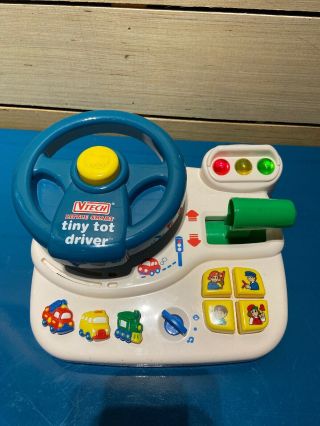 Vtech Little Smart Tiny Tot Driver Steering Wheel Lights and Sounds GREAT 2
