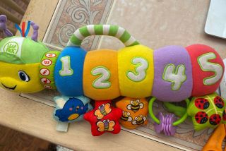Leap Frog Baby Counting Pal Plush Caterpillar Worm Musical Stroller Crib Toy