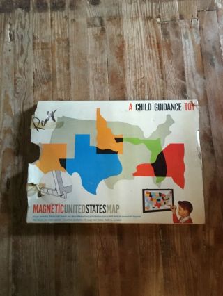 Vintage 1961 Child Guidance United States Magnetic Board.  Learning Toy.  S66