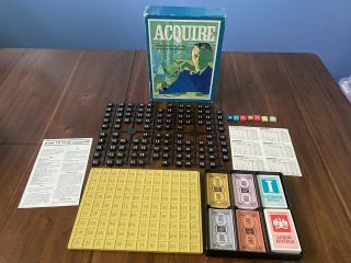 1976 Acquire Board Game High Adventure In The World Of High Finance Never Played
