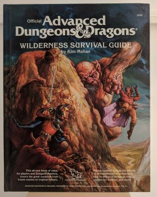 Ad&d Dungeons & Dragons Wilderness Survival Guide 1st Print 1986 Tsr2020