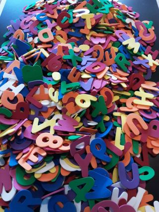 Large Mixed Variety Bag Kid ' s Play Foam Numbers Letters Learning 2
