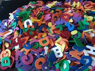 Large Mixed Variety Bag Kid ' s Play Foam Numbers Letters Learning 3