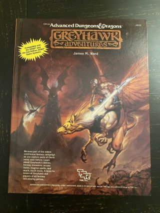 Dungeons & Dragons Ad&d Greyhawk Adventures Hardcover James Ward Tsr 2023 Vg