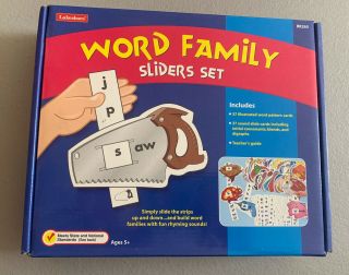 Lakeshore Word Family Sliders Set Learning Game Education Reading Classroom Euc