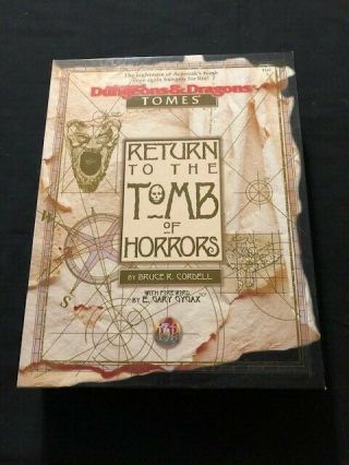 Advanced D&d Tomes Return To The Tomb Of Horrors Tsr 1162 Very Good Cond.