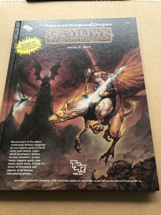 Advanced Dungeons & Dragons Greyhawk Adventures By James M.  Ward Trs2023 Hc 1988