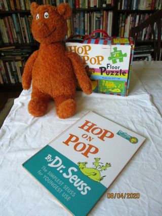 Dr.  Seuss Hop On Pop Puzzle,  Plush Ages 3 - 5 & Book