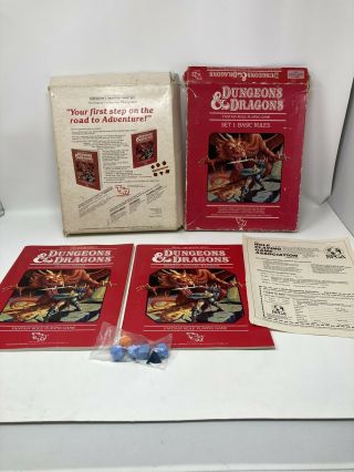 Vintage 1983 Dungeons & Dragons Basic Rules Set 1 1011 Tsr Rpg