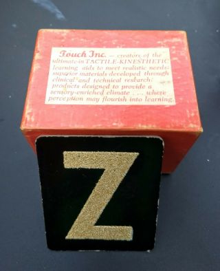 Vintage C1950 Tactile And Kinesthetic Alphabet Learning Cards - Touch Ink