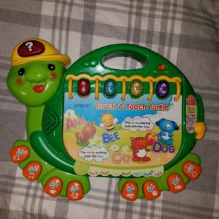 Vtech Touch And Teach Turtle Book Educational Baby Activity Alphabet Numbers Euc