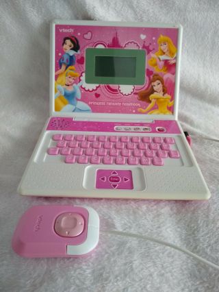 Vtech Disney Princess Fantasy Notebook Computer With Mouse - Great