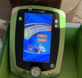 Leapfrog Green Leappad 2 System Tablet Tested/reset With Stylus Battery Operated