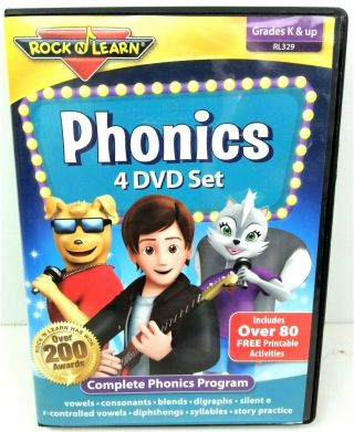 Rock N Learn Phonics 4 Dvd Set Complete Phonics Program K & Up Learn To Read