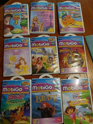 V - tech Mobigo Touch Learning System - with 10 games 2