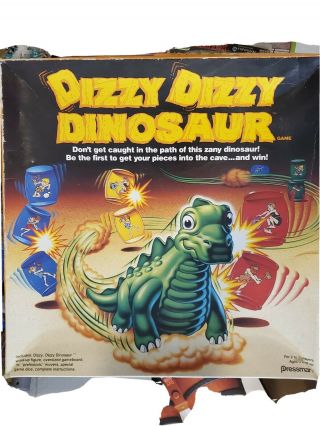 Vintage 1987 Dizzy Dizzy Dinosaur Board Game Complete Pressman