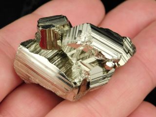 A Small And 100 Natural Pyrite Crystal Cube Cluster From Peru 64.  8gr