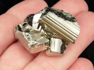 A Small and 100 Natural Pyrite Crystal CUBE Cluster From Peru 64.  8gr 2