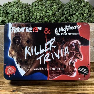 Friday The 13th & Nightmare On Elm Street Killer Trivia Game Tin 2005 Complete