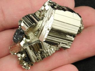 A Small and 100 Natural Pyrite Crystal CUBE Cluster From Peru 68.  7gr 3