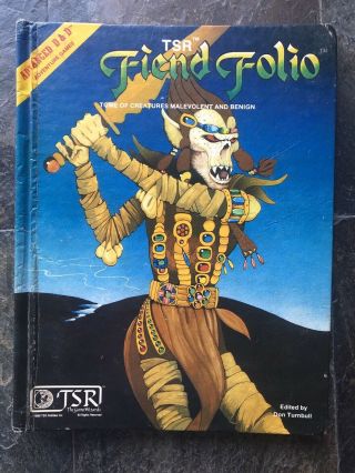Vg Fiend Folio 1981 1st Print 1st Edition Dungeons & Dragons