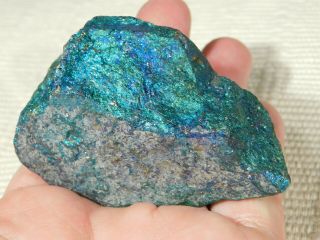 A Teal/Blue Colored Peacock Copper or Chalcopyrite or Peacock Ore 238gr 3