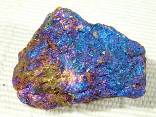 A Vivid Silver/blue/copper Peacock Copper Or Chalcopyrite Or Peacock Ore 232gr