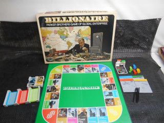 Old Vtg 1973 Billionaire Board Game No.  43 Parker Brothers Complete