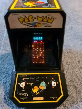 Vintage Pac - Man Coleco Tabletop 1981 Mini Arcade Midway As Intended