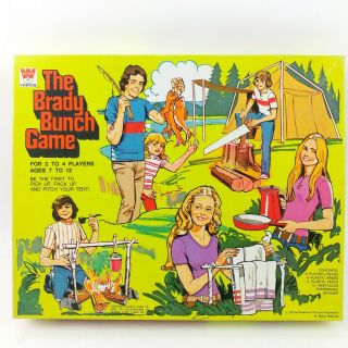 1973 The Brady Bunch Board Game Camping Whitman Incomplete P6