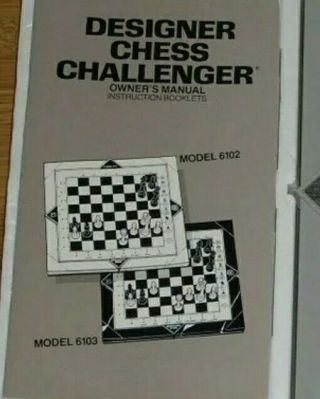 Vintage Fidelity Electronic Chess Computer Designer 2000 Series 6102 By Fran.