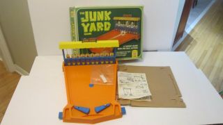 Vintage 1975 Junk Yard Game Ideal Toys Target Game Pinball Action 100 Complete