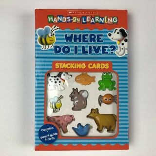 Scholastic Hands - On Learning Stacking Cards Animals Where Do I Live?