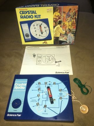 Vintage 1988 Science Fair Crystal Radio Kit 28 - 177 Radio Shack Tandy Corp Gc