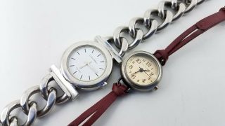 Calvin Klein Stainless Steel & Tokyobay Leather Watch Pair Runs Bt2645