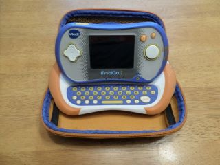 Vtech Mobigo2 Orange/blue Touch Learning System With Case Loaded W Some Games