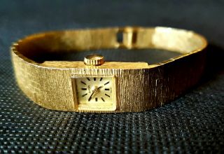 Vintage Acctim Swiss Mechanical Movement Ladies Watch Gold Tone Art Deco