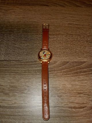 Vintage Lorus Mickey Mouse Disney Musical Watch - Its A Small World / V421 0020