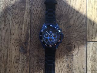 Men’s Ice Watch In Black With Defects On Strap