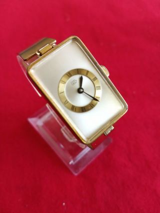 Swiss Made EST Ladies Gold Tone Wind Up Watch.  Sharp,  Metal Band A79 2